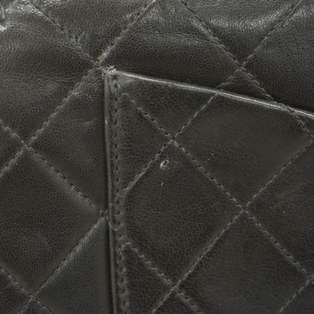 Chanel Matelasse Shoulder Bag with Double Flap and Chain, Lambskin, Black, Wo... - Picture 13 of 16